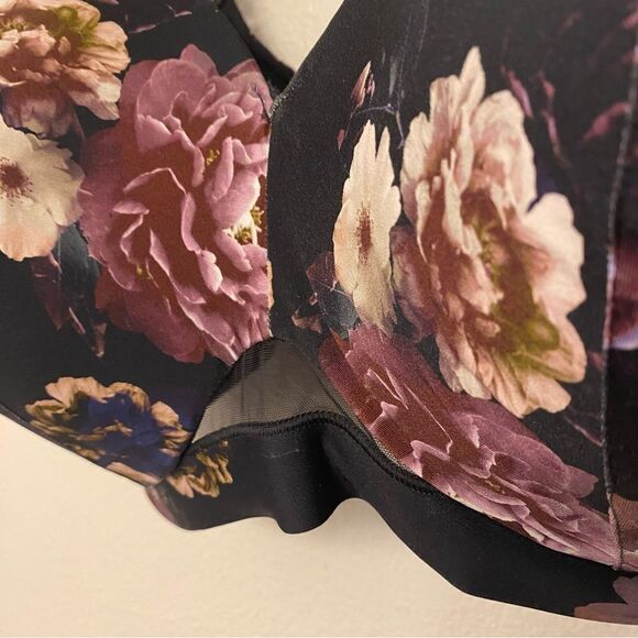 Cacique Lane Bryant plus size Lightly Lined Full Coverage t-shirt bra floral 42K - Picture 4 of 10